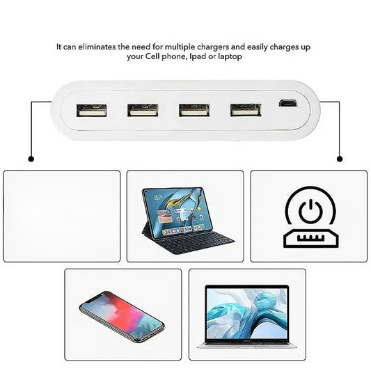 4in1 Hub Is Usb For Pen Drive, Mouse, Keyboards, Camera, Mobile, Tablet, Pc, Laptop, Tv, Study Table, Charging Extension Hub Portable