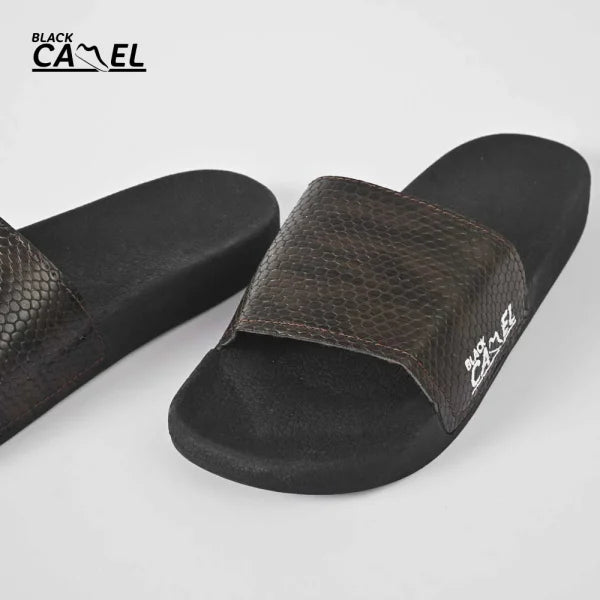 Black Camel Cobra Texture Slide (cimahi – Brown/white 39-44)