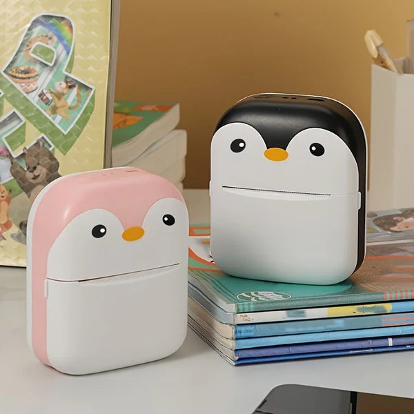 The Adorable Penguin Design Rechargeable Portable Mini Printer (random Color)