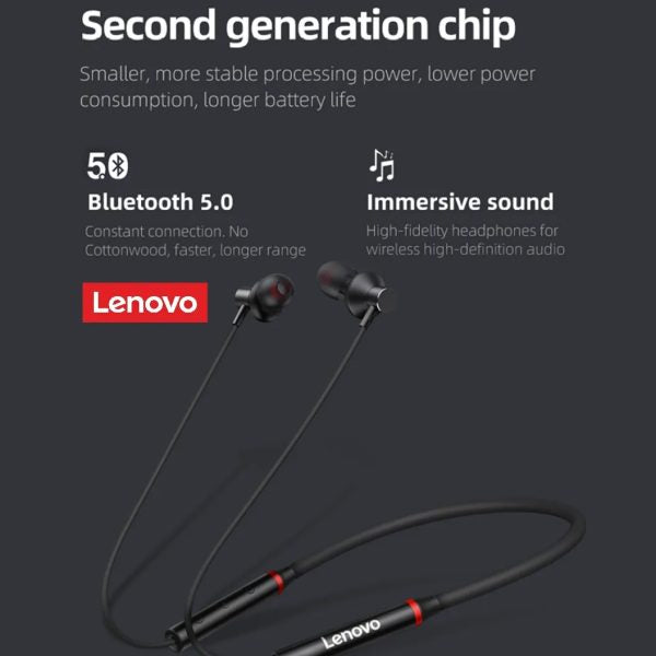 Lenovo He05x 2 Bluetooth 5.3 Earphones Hifi Magnetic Neckband Headset (random Color)