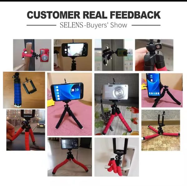 Adjustable Octopus Mobile Tripod Plus Holder Mobile Tripod Stand Flexible Tripod Stand With Mobile Holder (random Color)