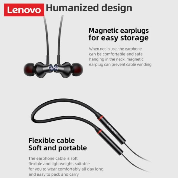 Lenovo He05x 2 Bluetooth 5.3 Earphones Hifi Magnetic Neckband Headset (random Color)